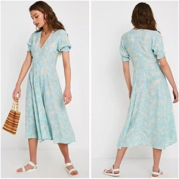 Faithfull The Brand Mejia Ari Zhoe Floral Print Midi Dress New Size 2 US/XS - Picture 6 of 16